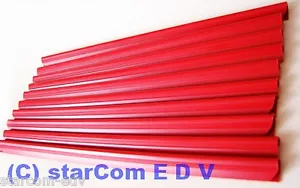 10 Stück Klemmschienen Klemmbinder Klemme rot DIN A4 Clip Klemmschiene - Bild 1 von 1