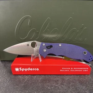 Spyderco Manix 2 CPM-S110V Satin Blade Blue/Purple G10 Handles (C101GPDBL2) - Picture 1 of 4