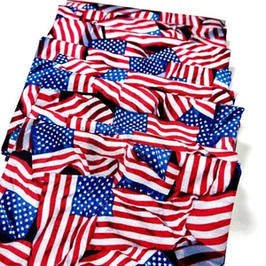 United States Flag Fabric Fat Quarter 4-Pack 100% Cotton, USA, Waving U.S. Flags - Picture 1 of 7