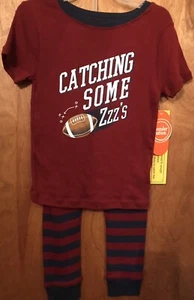 Wonder Nation Jungen Größe 4 T Fußball "Catching Some Zzz's" Schlafanzug - Bild 1 von 5