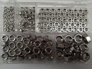VERSCHIEDENE EDELSTAHL METRISCHE MUTTERN STCK 130 - Bild 1 von 1