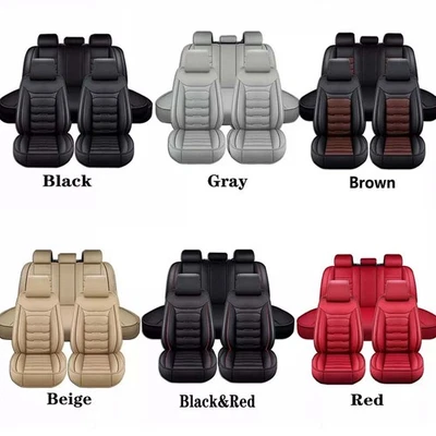 For Lexus 5 Seat Car Seat Covers Luxury Leather Front Rear Back Cushion Pad USA Foto 1 de 4