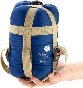 Warm Weather Sleeping Bag Portable Waterproof Lightweight 83x30 Compression Sack - Picture 1 of 11