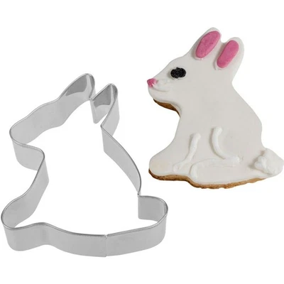 6x Ausstecher Hase sitzend 9,5 cm Edelstahl Plätzchenausstecher Ausstechform - Bild 1 von 2