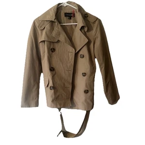 Regenmantel mit Knopfleiste vorne und Taschen und Gürtel - Bild 1 von 10