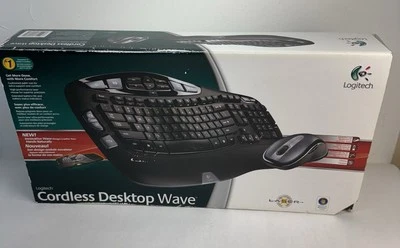 Logitech Cordless Desktop Wave Wireless Keyboard & Laser Mouse w/ Receiver - Image 1 of 4