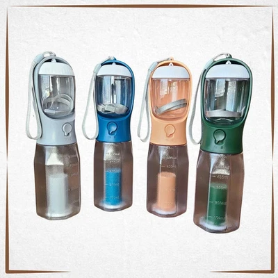 Dog Water Bottle 3-in-1 Portable Pet Water/Snack Bottle Walking Dog Bottle GREEN - Image 1 of 4