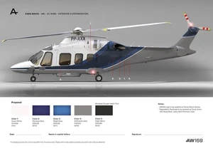 AgustaWestland AW169 Desk Wood Helicopter Model Large Scale 1/32 - Picture 1 of 15