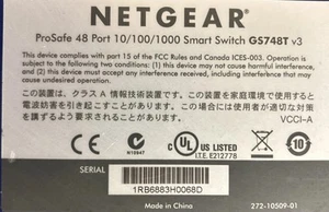 Netgear ProSafe GS748T V3 48 Port Switch - Picture 1 of 7