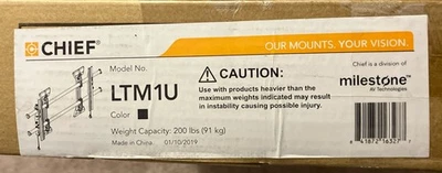 Chief Modelo LTM1U Fusion Panel Plano Micro-Inclinable TV Montaje en Pared Nuevo Foto 1 de 4