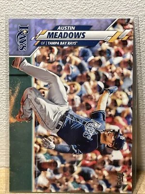 austin meadows fathers day blue short print #10/50 topps 2020 series 1 - Image 1 of 3