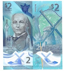 Barbados 2 dollars 2022 Polymer UNC - Picture 1 of 1