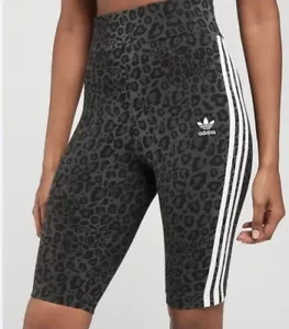 Women's Adidas Short Tight Animal Print Biker Gym Tight RRP £45 - Picture 1 of 3
