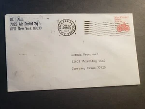 APO 09633 WIESBADEN, GERMANY 1982 Air Force Cover 7025 Air Postal Sq - Picture 1 of 2
