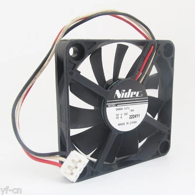 10pcs NIDEC D06X-12TL 60x60x10mm 6010 DC12V 0.10A 3pin Connector DC Cooling fan - Image 1 of 4