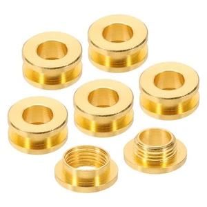 8mm1/3 inch Solid Brass Hole Eyelets 6 Pcs Flat Self Backing Grommets with Wa... - Picture 1 of 6