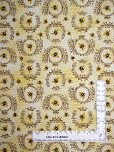 Queen Bee Crown Laurels Fabric Digital Cotton Timeless Treasures CD1353 By Yard - Picture 1 of 1