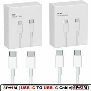 3/6 Fuß USB C auf USB C Kabel Typ-C Schnell Ladegerät Ladekabel für Macbook Samsung - Bild 1 von 11