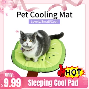 Encantadora alfombra de enfriamiento para mascotas pequeñas, almohadilla fresca para dormir cama para gato para verano clima cálido - Imagen 1 de 20