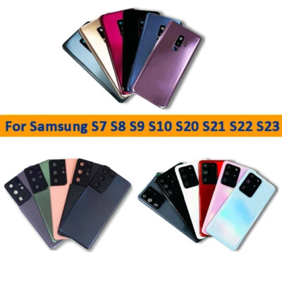 Battery Back Glass Cover for Samsung Galaxy S7 S8 S9 S10 S20 S21 S22 S23 AEU - Image 1 of 4