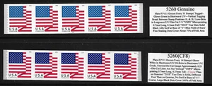 SCOTT LISTED #5260(CF8)--PNC5 & Regular Scott #5261--PNC5/Plate #P111- Both MNH - Picture 1 of 1