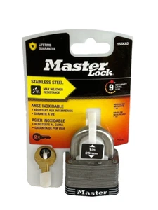 Master Lock 5SSKAD Stainless Steel Outdoor Padlock with Key - Picture 1 of 11