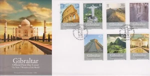GB - GIBRALTAR 2008 The New Seven Wonders of the World SG 1279-1285 FDC TOURISM - Picture 1 of 1