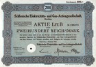 Schlesische Elektricitäts- und Gas-AG, Breslau, 1927 (200 RM)