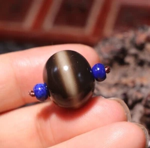 Magic Energy Tibetan Old Agate 1 Line Healer Medicine Abacus 良品天珠 dzi Bead 19MM - Picture 1 of 6