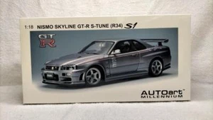 1/18 AUTOart Nissan Skyline GT-R S-Tune R34 grau mit Box aus Japan Modellauto - Bild 1 von 19