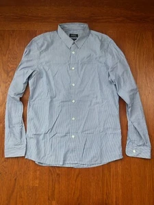 APC A.P.C. FRANCE Men’s Blue Pinstripe Shirt ‘Hector’ ~ L Slim ~ - Picture 1 of 8