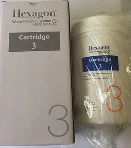 NUEVO Cartucho Original Hexagon Alcalino Hidrógeno Filtración de Agua 2.0v No.3 Corea - Imagen 1 de 2
