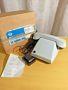 Vintage Soviet phone in authentic packaging TA 68 CB. gray. USSR - Picture 1 of 12