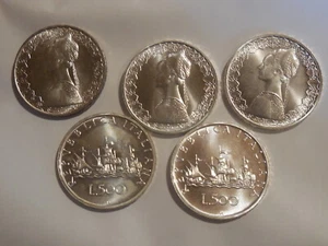Italia 500 lire Caravelle argento FDC fior di conio Zecca anni dal 1970 al 2001 - Picture 1 of 1