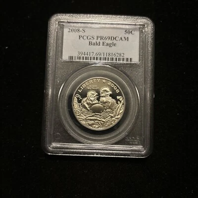 2008-s bald eagle commemorative half dollar PCGS Pr69 DCAM Deep Cameo - Image 1 of 4