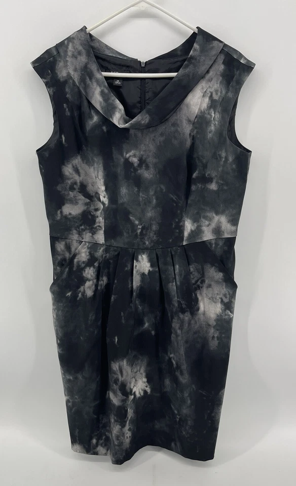 Vestido Vaina AGB Mujer Talla 14 Hasta la Rodilla Sin Mangas Negro Mármol Envío Rápido Foto 1 de 4