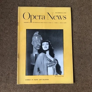 Vintage 1949 Opera News Magazine Samson & Dalila Risë Stevens Metropolitan RCA - Picture 1 of 15
