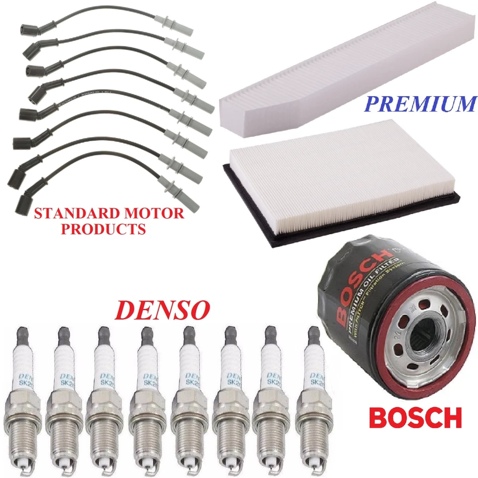 Tune Up Kit Filters Spark Plugs Wire For JEEP GRAND CHEROKEE V8; 4.7L 2008-2009 - Image 1 of 1