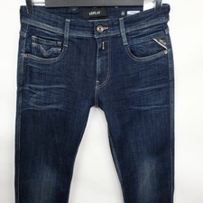 REPLAY ANBASS M914Y MEN'S JEANS W30 L34 DEEP BLUE POWER STRETCH DENIM BNWT!
