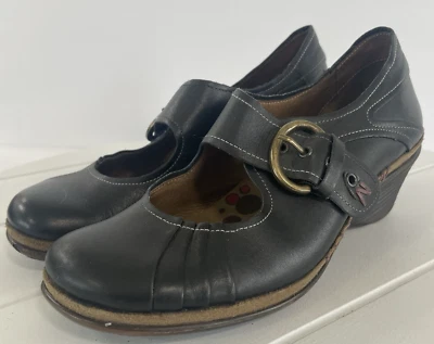 Женские черные кожаные туфли на танкетке ROMIKA модель Mary Jane размер 38 США 7,5 Academia Core - Изображение 1 из 4