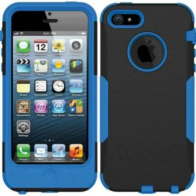 Trident Aegis Dual-Layer Blue/Blak Hybrid Case Cover for iPhone SE(1st Gen)/5S/5 - Image 1 of 4