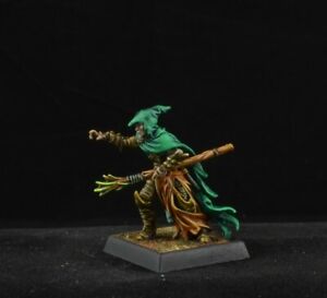 Painted Dark Elf Sorcerer from Reaper Miniatures male D&D character mage wizard