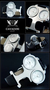 Cavadini Summer Women's Watch Dual Time Designer Stainless Steel - Picture 1 of 1