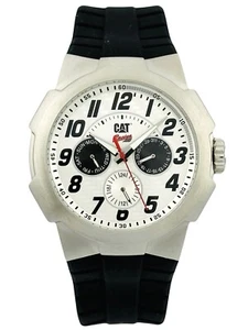 Caterpillar Men's CAT R6 149 21 211 GRIPPER Silver Dial Black Rubber StrapWatch - Picture 1 of 23