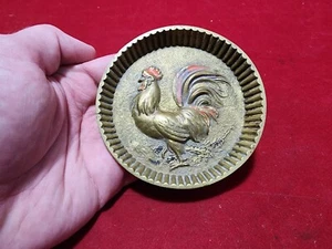 ANTIGUO BERGMAN? ¿Cenicero gallo pintado en frío VIENA AUSTRIACA BRONCE?  - Imagen 1 de 4