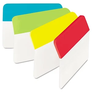 Post-It 686AALYR abgewinkelte Laschen 2 x 1 1/2 massiv Aqua/Lime/Rot/Gelb 24/PACK - Bild 1 von 3