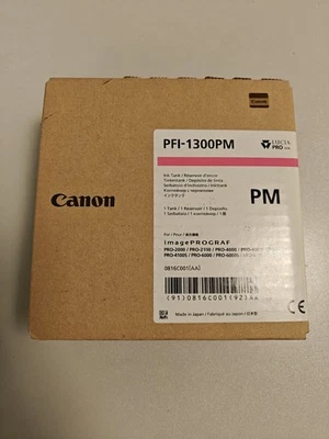 Canon PFI-1300PM 330ml Photo Magenta Pigment Ink Tank EXP:2023/06 - Image 1 of 4