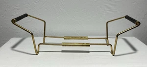 Auflaufform Messing Metall Halter nur Ständer mit Griffen verstellbar Vintage - Bild 1 von 13