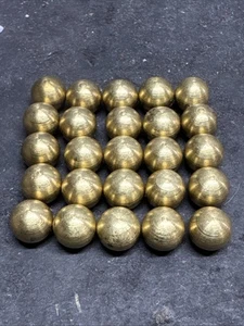 BRASS THREADED 0.35 DIAMETER SOLID BRASS BALL WITH 4-40 THREAD UNFINISHED  - Picture 1 of 7