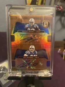 2024 Panini Gold #DS-INDY Dwight Freeney/Jeff Saturday Autograph Gold, 1/10 - Picture 1 of 2
